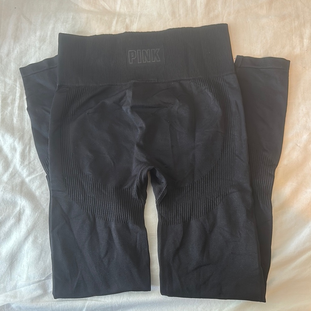 PINK Victoria's Secret Seamless Black Leggings